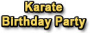 Karate Birthday Party